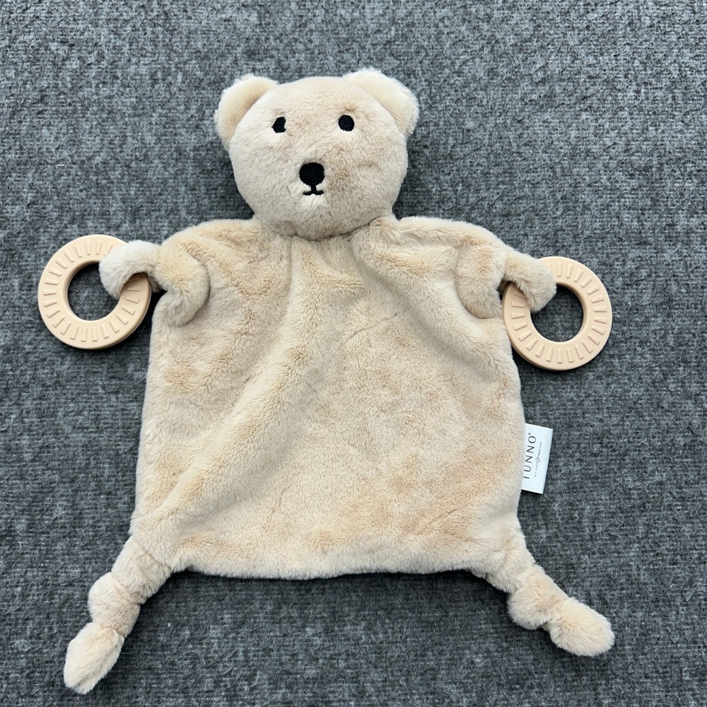Bella Tunno Bear Plush Security Lovey Knotted Corners Teething